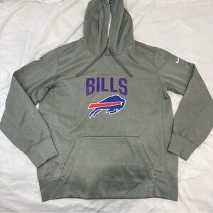 Nike Buffalo Bills Therma-FIT Gray Hoodie NFL Men’s Large Performance Pullover